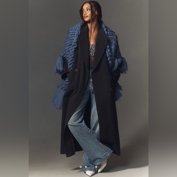 Anthropologie Chunky Cable-Knit Scarf Wrap - Picture 3 of 13